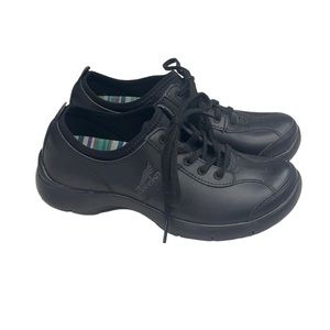 Dansko Black Leather Water-Resistant Lace Up Sneakers Size 36